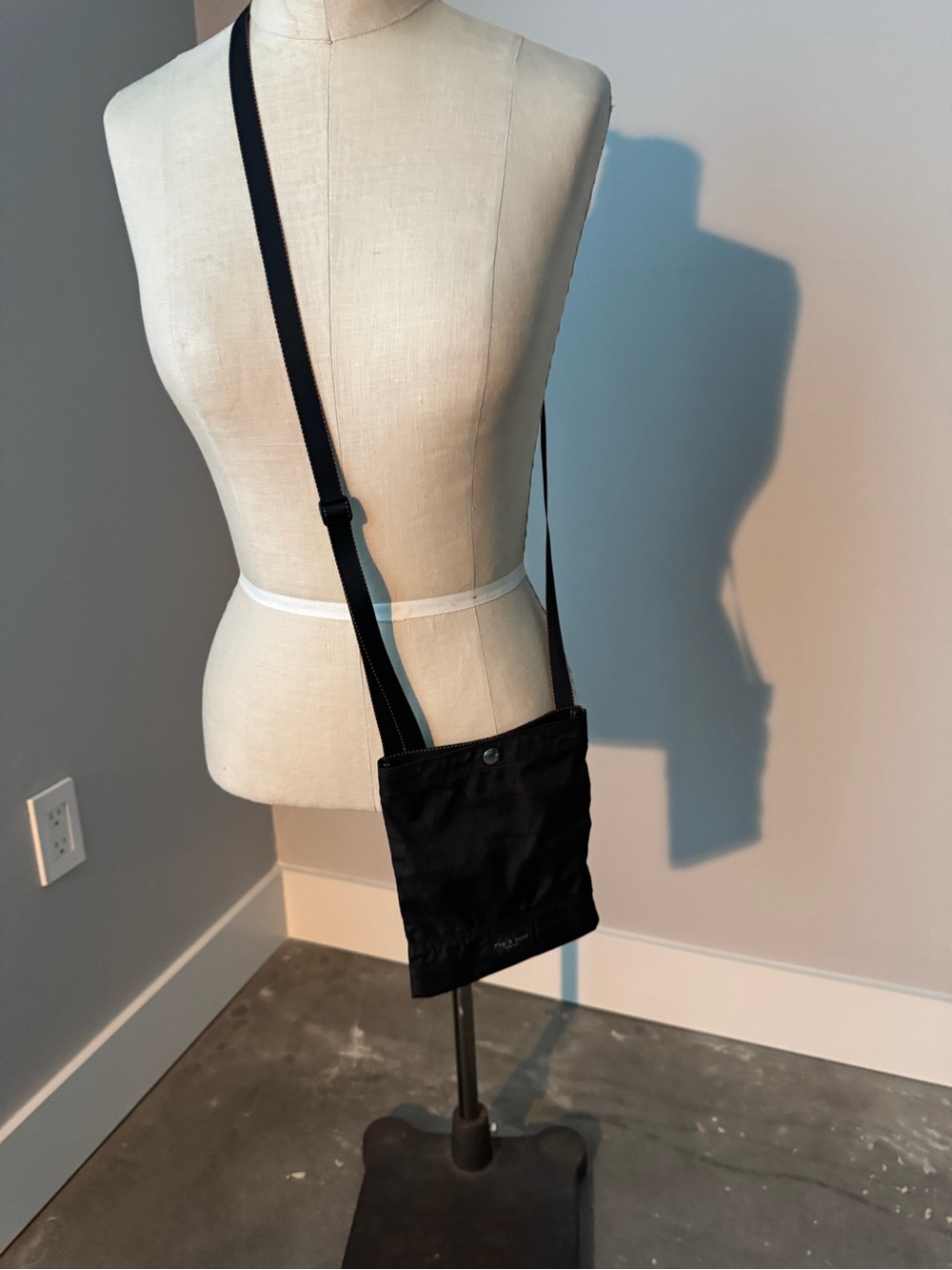 rag & bone Black Crossbody Nylon Sling Bag